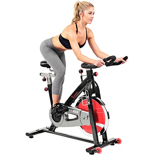 Sunny Health & Fitness Indoor Cycling Exercise Bike with Heavy 49 LB...