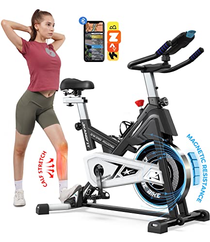 Pooboo Magnetic Exercise Bike Stationary, Indoor Cycling Bike with...