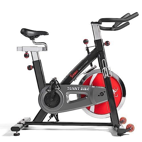 Sunny Health & Fitness Indoor Cycling Exercise Bike with Heavy-Duty 49...
